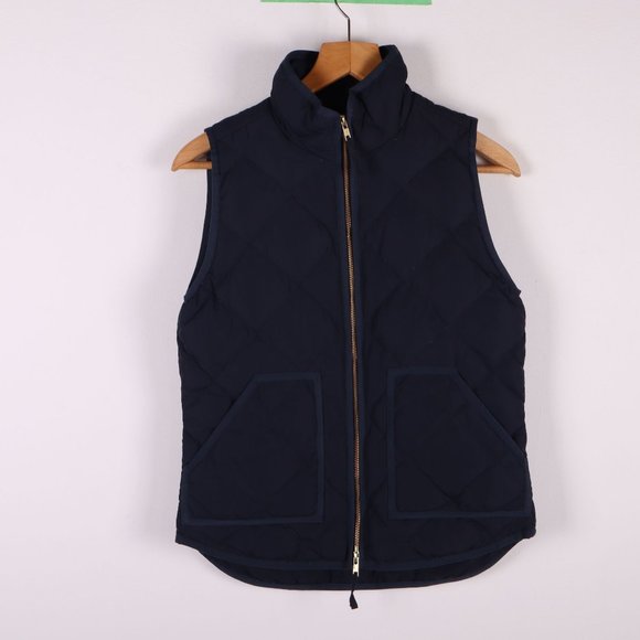J.Crew Jackets & Blazers - J.CREW Navy Blue Full Zip Quilted Puffer Vest